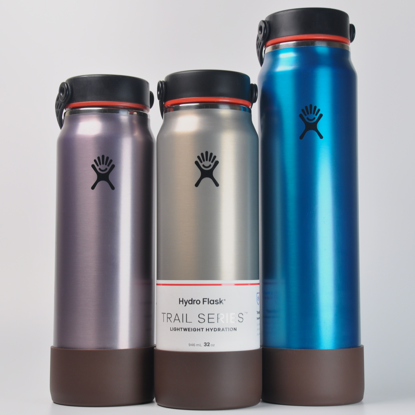 BottleButts™ BROWN Silicone Boot for Hydro Flask Lightweight Trail Series 32oz/40oz