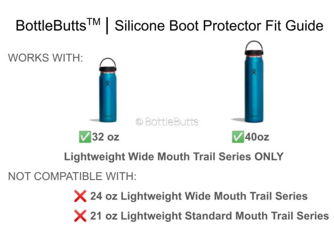 BottleButts™ Mint Green Boot for Hydro Flask Lightweight Trail Series 32oz/40oz