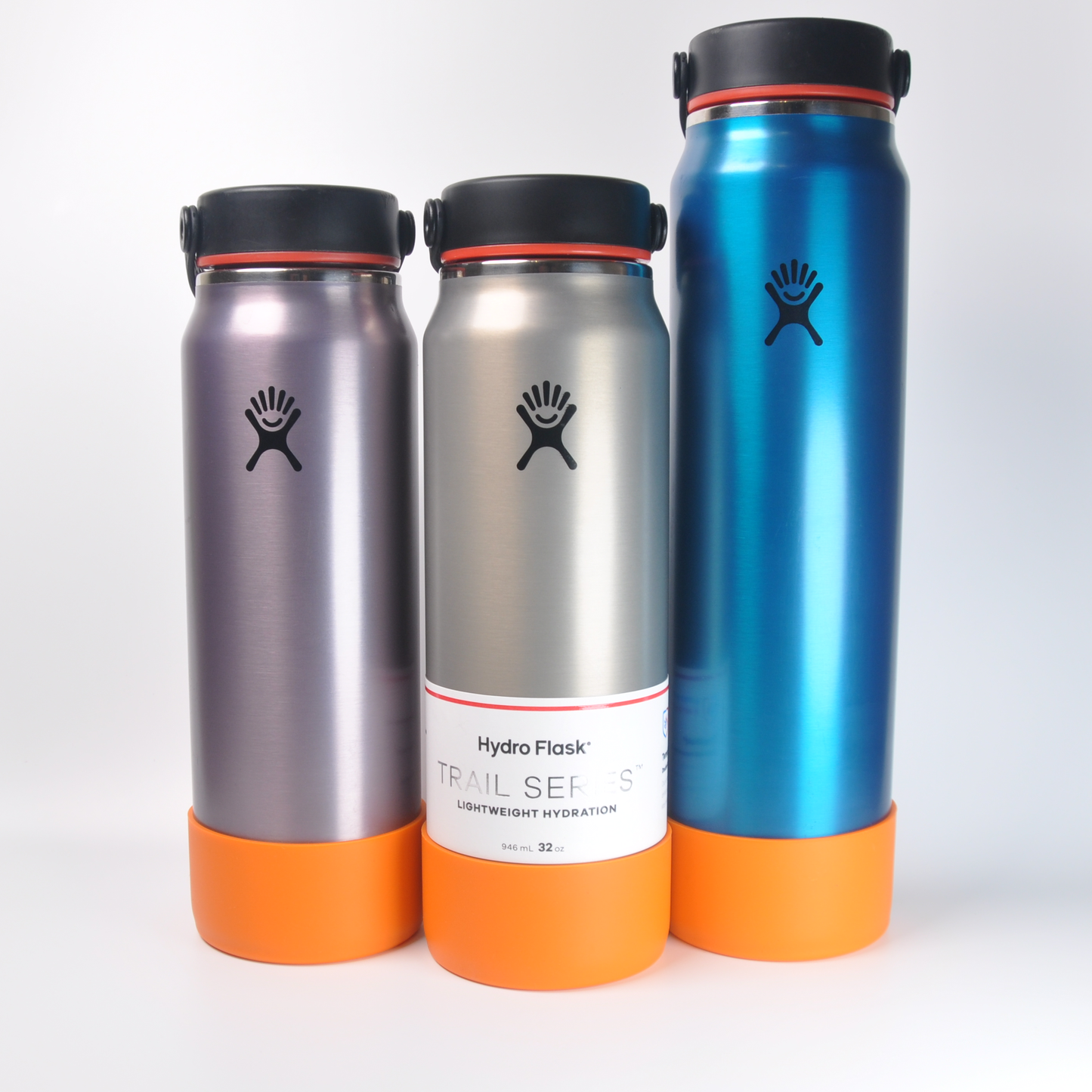 BottleButts™ ORANGE Silicone Boot for Hydro Flask Lightweight Trail Series 32oz/40oz