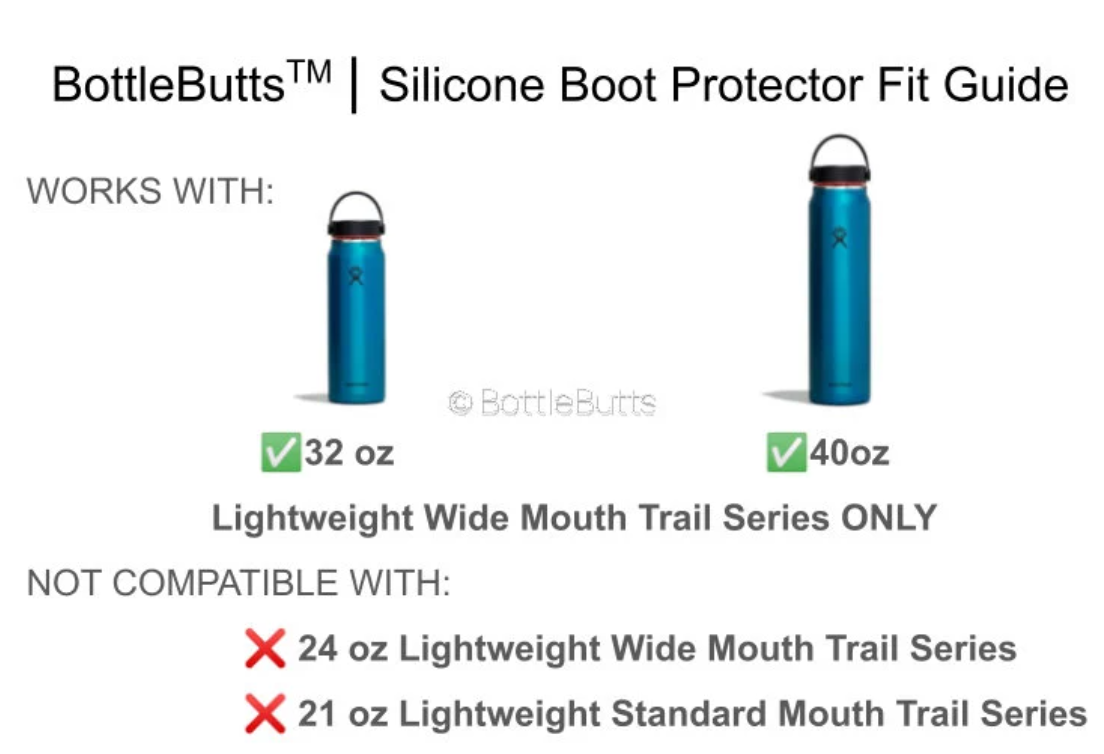 Bottlebutts™ Silicone Boot for Hydro Flask Lightweight Trail